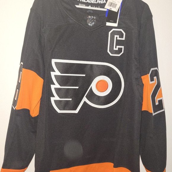 Adidas ADIZERO PHILADELPHIA FLYERS CLAUDE GIROUX JERSEY Sz 44,46,50,52,54,56,60 - Picture 4 of 7